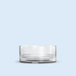 clear Maxi Light plastic candle container on white background