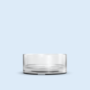 clear Maxi Light plastic candle container on white background