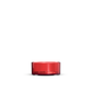 clear, red, Mini Tea Light plastic candle container on white background
